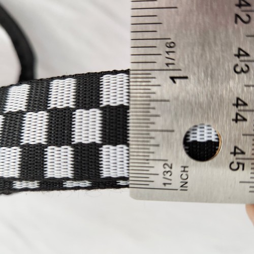 Fanny Pack Clear Plastic Event Stadium Bag Checked Black White Strap Adjustable - Picture 4 of 4