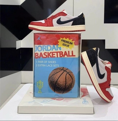 Air Jordan 1 Low OG x Trophy Room 'Sail/Black/Varsity Red' (2024) US8 - Picture 2 of 5