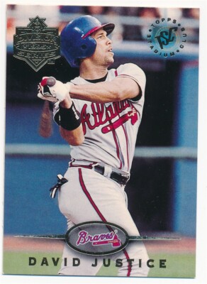 DAVID JUSTICE 1995 TOPPS STADIUM CLUB SUPER TEAM DIVISION #446 BRAVES MINT