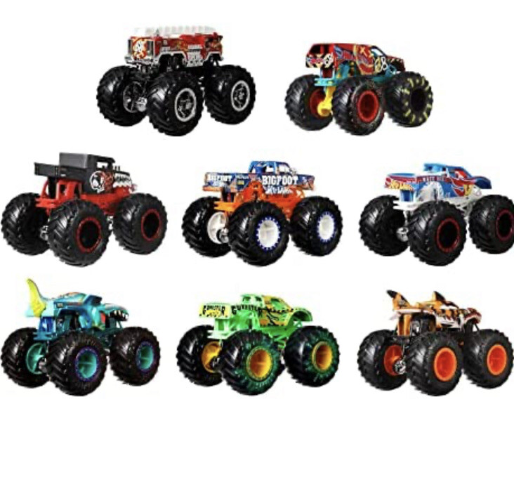 Hot Wheels Monster Trucks Live 8-Pack, Multipack of 1:64 Scale Toy