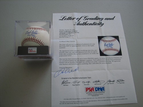 Bob Feller Autographed Signed OML Baseball W / HOF 62 - PSA - Picture 2 of 3