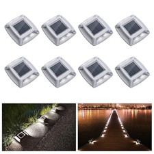 Solar Deck Lights Outdoor Driveway Pathway Walkway Stair Steps Dock Marine Lamp