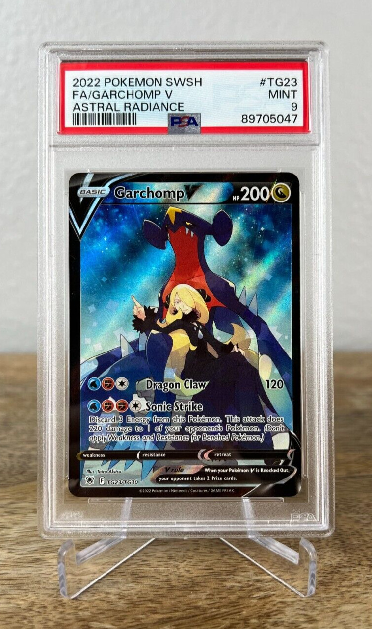 PSA 9 MINT Garchomp V #TG23/30 Astral Radiance Full Art Pokemon Card