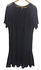 LADIES PHASE EIGHT Chiffon Sparkly Dress Size 18 EUC