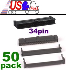 50pack Female 34pin/wire IDC/IDS Ribbon Cable FD/FDD/Floppy Crimp end/terminator