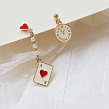 Alice in Wonderland Mismatch Dangle Earrings