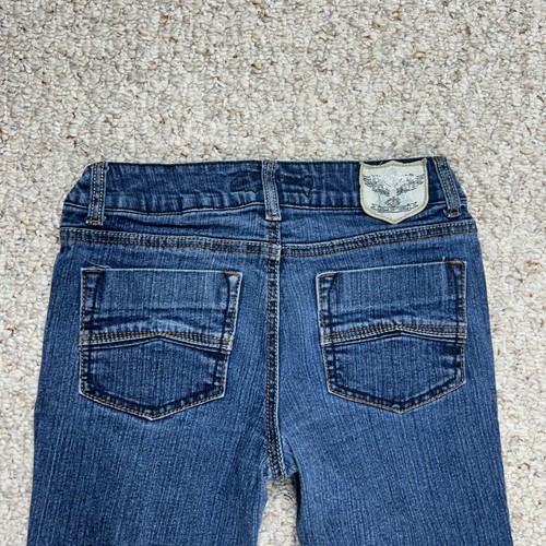 Freestyle Revolution Skinny Jeans Girls Sz 12 Blue Denim Stretch Mid Rise - Picture 5 of 8