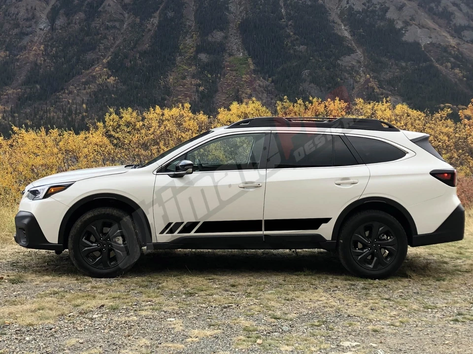 Rayas adhesivas para Subaru Outback protector de parachoques moldura luz calcomanía lateral deportiva Foto 4 de 4