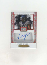 2021 Sage Premier Draft Autographs Red Nate Hobbs #A111 Rookie Auto RC