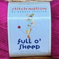 Stitch Nation "Full o' Sheep" 100% Peruvian Wool - Color Peony - 14 Available!