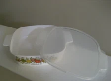 CORNING WARE SPICE OF LIFE L'ECHALOTE A 1 B - 1 LITER W/PLASTIC LID - USED COND