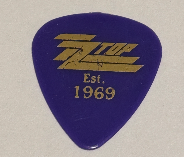 ZZ Top Dusty Hill Signature Guitar Pick 2017 TONNAGE Live Tour
