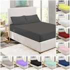 Luxury 100% Egyptian Cotton 40cm Extra Deep Fitted Sheet 400 TC Soft Bed Sheets