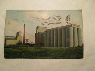 Minneapolis Minnesota Postcard Concrete Elevator Company 190? MN