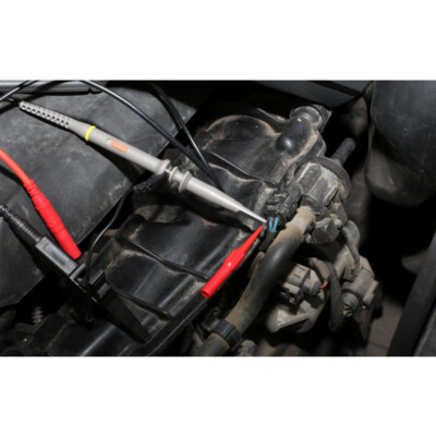 2-Piece Multimeter Test Lead Probes With Back Piercing Needle Tips - Red & Black, 79mm Length, High Quality