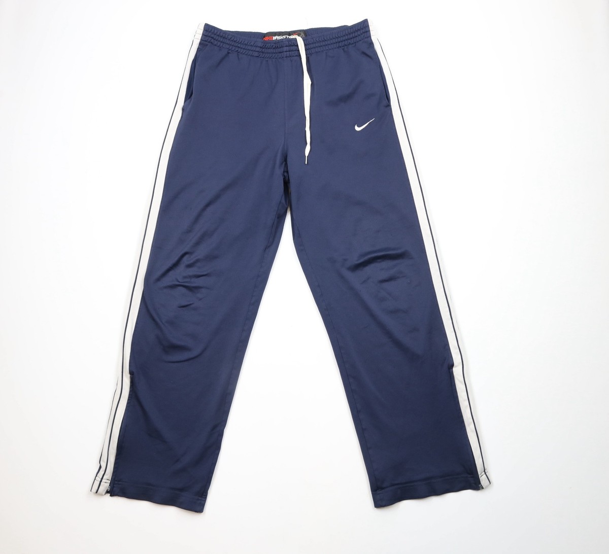 Vintage Nike Basketball Mens Large Faded Striped Wide Leg