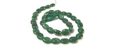 Green Aventurine Oval Smooth Loose Gemstone Beads 14"Inch 1 STRANDS
