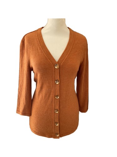 Orange Cardigan Size 12 Summer Wear 