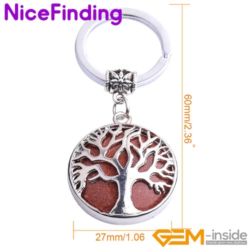 Llaveros de chakra árbol de piedra natural de 2 pulgadas joyería regalo gema - Imagen 64 de 96