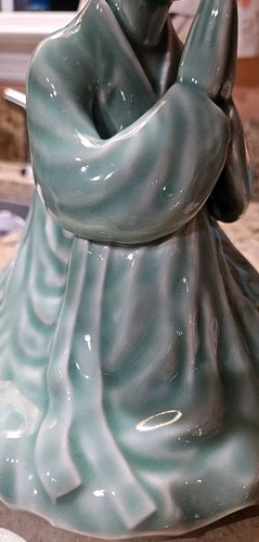 Vintage chinesische Kwan Quan Yin große betende Frau Statue JADE Göttin der Barmherzigkeit - Bild 5 von 24