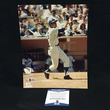 AMOS OTIS NEW YORK METS SIGNED AUTOGRAPH 8X10 PHOTO BAS BECKETT COA (b)