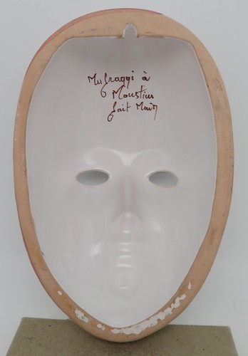 MAGNIFIQUE MASQUE MOUSTIERS par PATRICA MUFRAGGI fait main 20,50 cm x 13,50 cm - Photo 6 sur 6