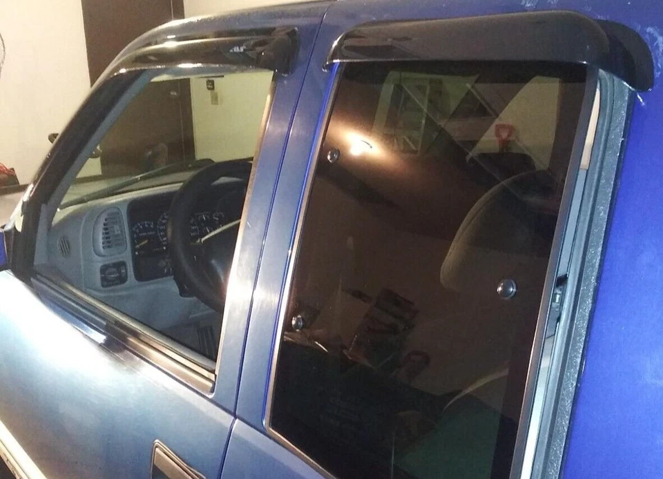 AVS Rain Guards Vent Visors Shade for 88-98 Chevy & GMC C1500 K1500 OBS Extended - Image 3 of 4