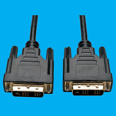 DVI-D Single Male to Male Monitor Cable for PC TV 18 pin, 10m - Black