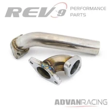 2PCS KIT - Dump Tube Pipe + Elbow Adaptor 35/38mm Wastegate Actuator Turbo