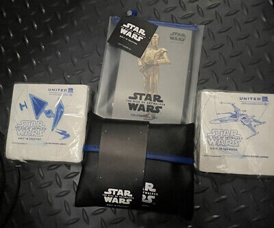 3-United Airlines Star Wars Amenity Kits Collectible Limited Edition RARE