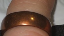 Vintage you get one only solid heavy WM copper band ring wheeler mfg 3.7g sz 6