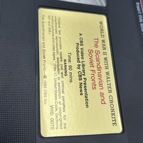 World War II: The Scandinavian and Soviet Fronts VHS W/ Case Walter Cronkite LNC - Picture 6 of 6