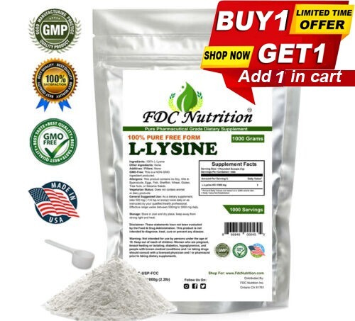 1000g (2.2 lb) 100% L-LYSINE HCL POWDER US PHARMACEUTICAL GRADE KOSHER nonGMO | eBay UK 1000g (2.2 lb) 100% L-LYSINE HCL POWDER US PHARMACEUTICAL GRADE KOSHER nonGMO | eBay UK