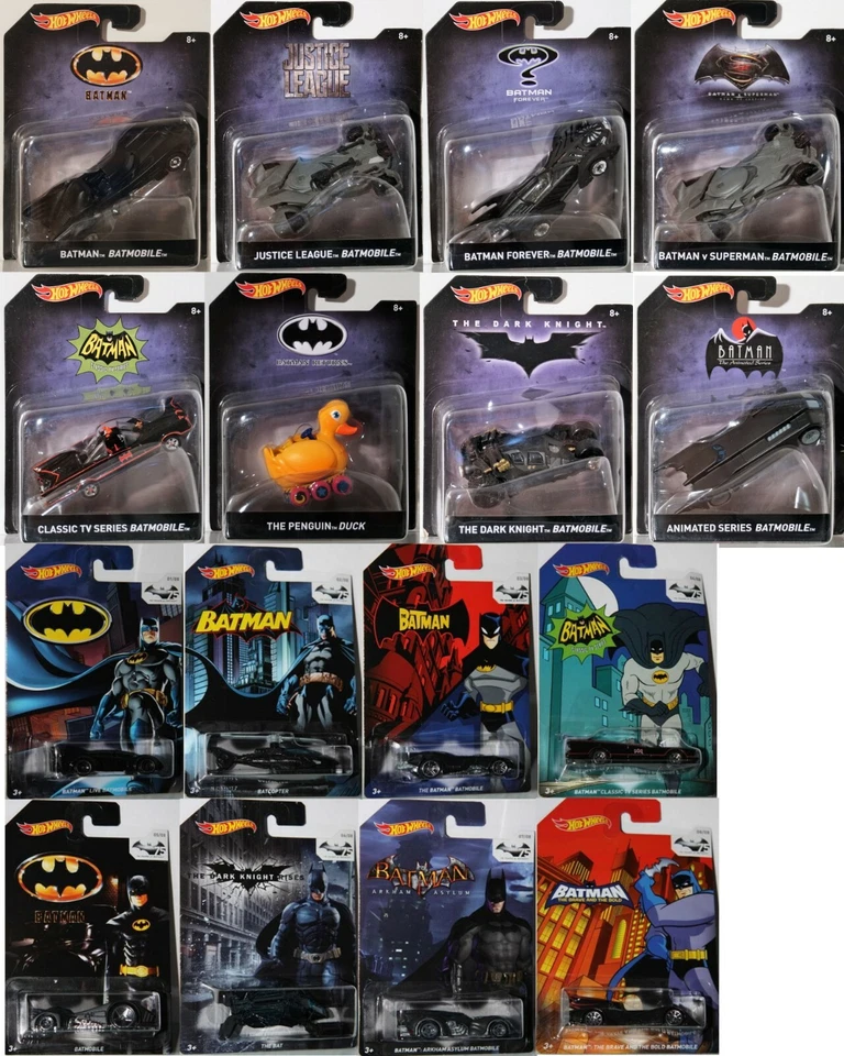BATMAN® -Hot Wheels Auto-Auswahl: Maßstab 1:64/ 1:50 Batmobile 75 Years/Jahre