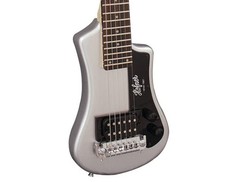Hofner Shorty Electric Travel Guitar W/gig Bag - Silver Sparkle