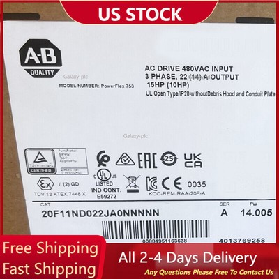 1PC Allen Bradley 20F11ND022JA0NNNNN PowerFlex 753 AC Drive 20F11ND022JA0NNNNN