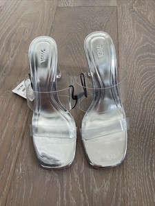 NWT Zara  Clear Mules Size 39 8