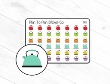 1903~~Tea Kettle Planner Stickers.