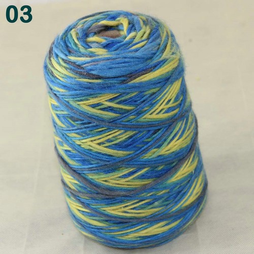 Vendita NUOVA 500g Filato Cono Scialle Grosso Scialle Sciarpa Lavorata a Mano Lana Arcobaleno Cashmere - Foto 20 di 47