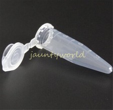 100x 1.5ml Lab Clear Micro Plastic Test Tube Centrifuge Vial Snap Containe