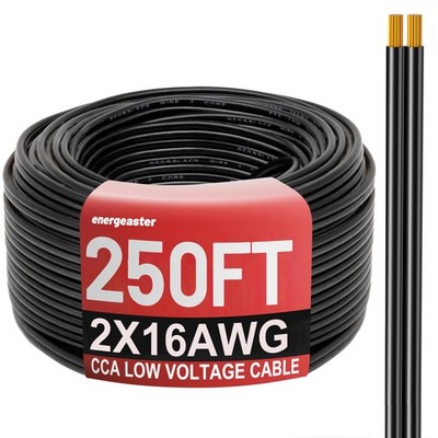 250FT 16 Gauge Low Voltage Landscape Wire 2 Conductors Low-Voltage Wire Hooku...