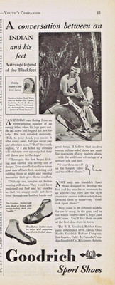 1929 Buffalo Child Long Lance Blackfoot Indian Goodrich Sport Shoes Print Ad