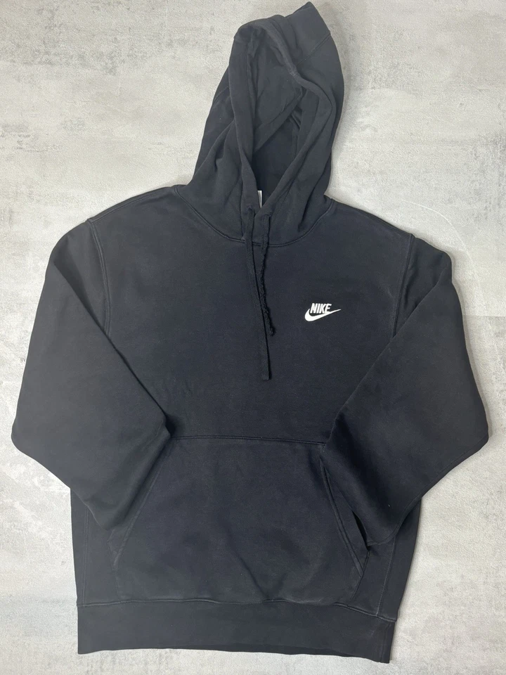 Sweat à capuche Nike noir taille S logo brodé blanc hoodie - Photo 1/4