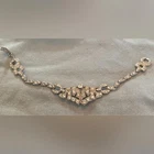 Vintage Silver Tone Rhinestone Tennis Bracelet Art Deco Style 7 Inch Jewelry