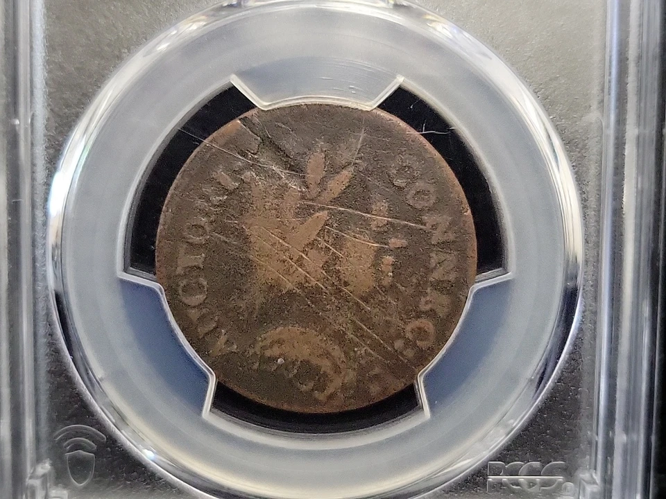 1785 Connecticut Colonial Copper 1/2P Bust Right PCGS VG Detail Miller 3.3-F.3 - Image 2 of 4
