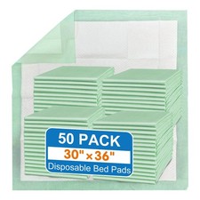 30 x36 Extra Large Disposable Bed Pads for Kids, Adults, Seniors, Pets 50 Count