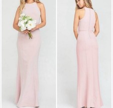 Show Me Your Mumu Bridesmaid Chicago High Neck Gown in Vintage Rose size M