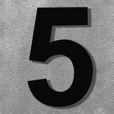 Modern 8-Inch Black Stainless Steel Floating House Numbers - Sleek  Visible ...