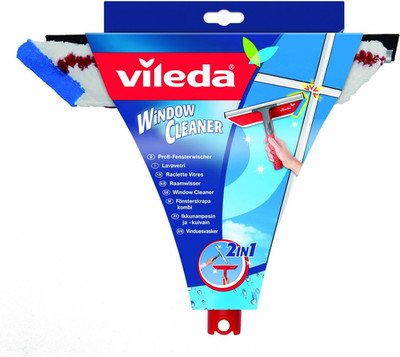 Vileda Profi Fensterwischer 2In1, Fensterabzieher Und Einwascher Mit Mikrofaserb