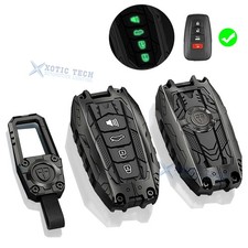 Black Heavy Duty Key Fob Case Protector Keychain For Toyota Avalon Highlander Black Heavy Duty Key Fob Case Protector Keychain For Toyota Avalon Highlander